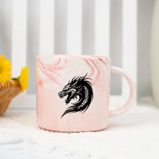 Dragon Mythical Fantasy Serpent Marble Mugs