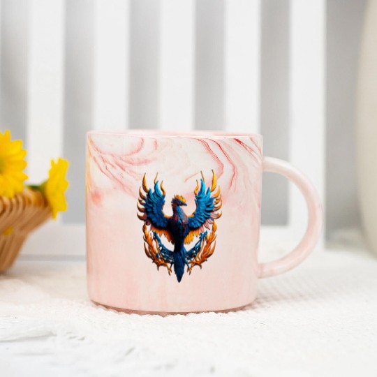 Neon Phoenix Marble Mugs