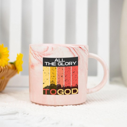 All The Glory to God Marble Mugs