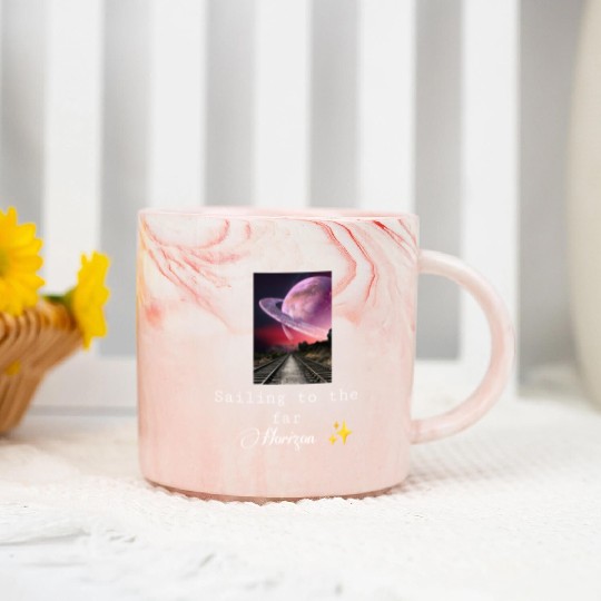 Sailing to the far Horizon  Marble Mugs