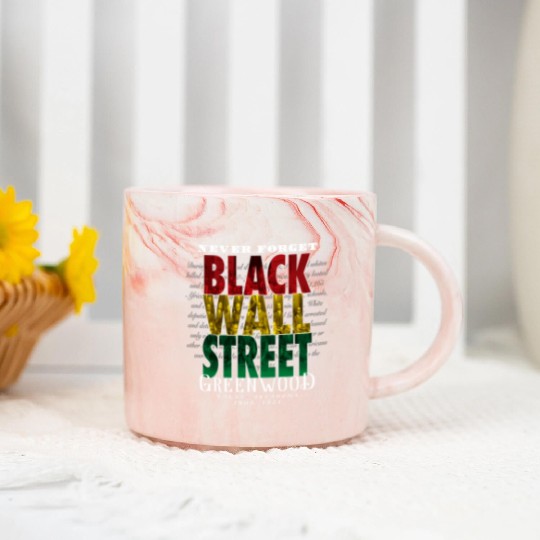 Never Forget Black Wall Street Greenwood Tulsa Marble Mugs