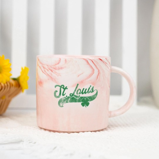 St Louis Shamrock St Patrick'S Day Saint Paddy'S Marble Mugs