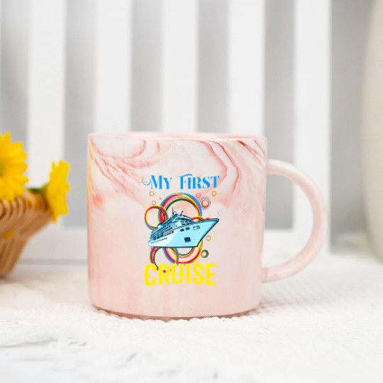 My First Cruise Girls Boys Cruising Sailing Marble Mugs