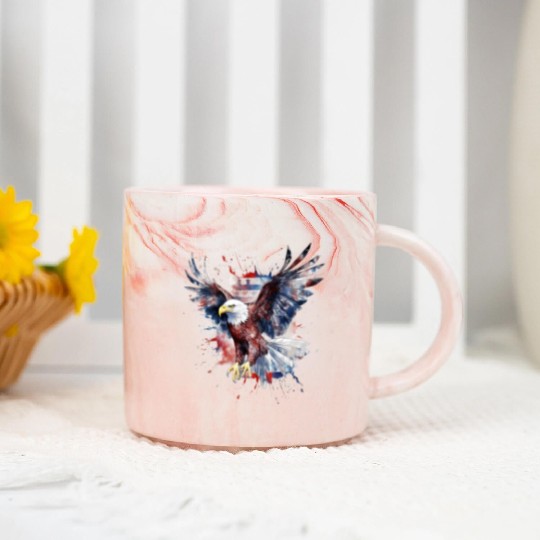 Eagle 4Th July Independent Day Marble Mugs