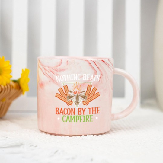 Camping And Bacon Meat Camp Camper I Love Bacon Marble Mugs