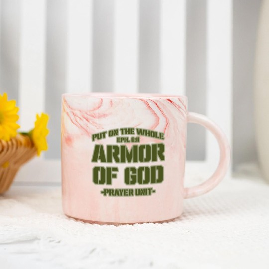 Put On The Whole Armor Of God Prayer warrior Marble Mugs