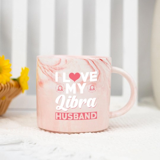I love my Libra Husband Marble Mugs