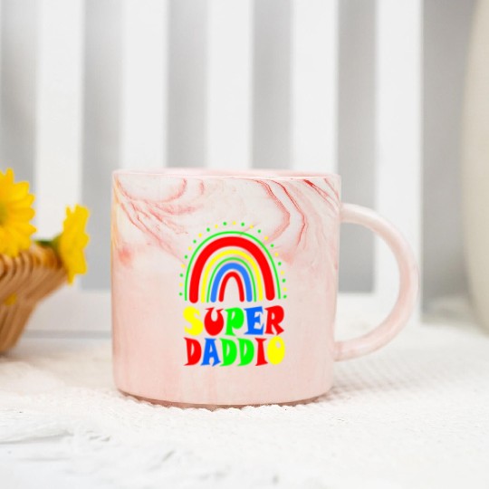 Super Daddio Marble Mugs