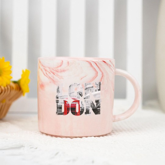London England Phototography Illustration Marble Mugs