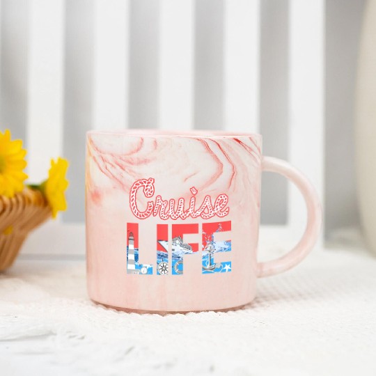 Cruise Life Family Travelers Cruising Marble Mugs