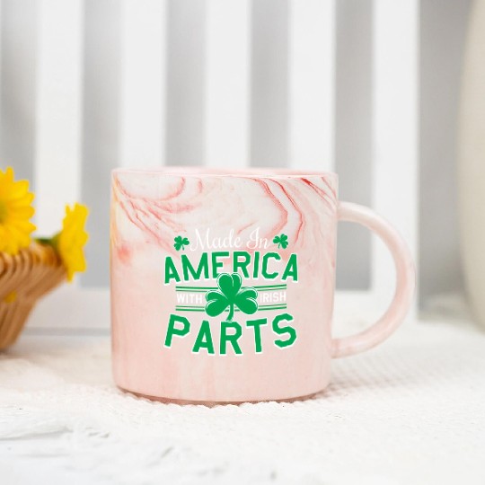 Made In America With Irish Parts Marble Mugs