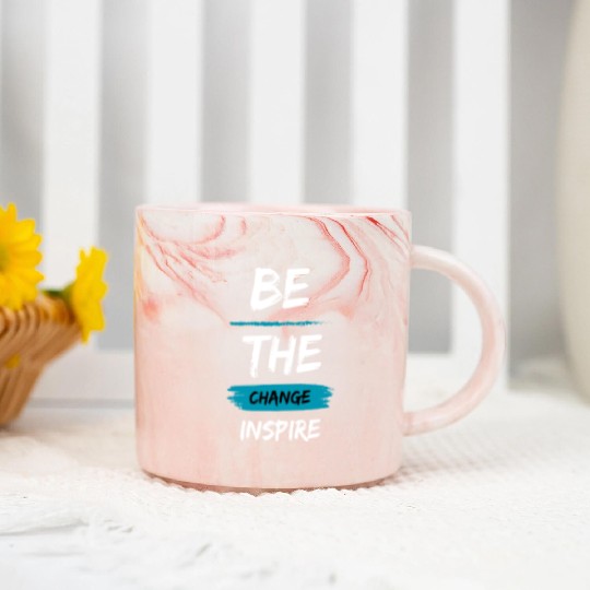 Be the change, Inspire Marble Mugs