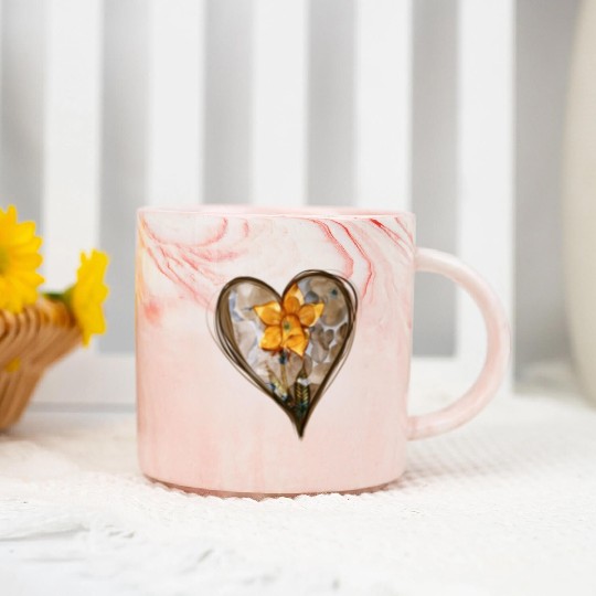 Spring Daffodil Springtime Marble Mugs