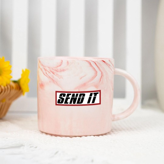 Send It Dirt Bike Bmx Offroad Marble Mugs