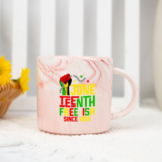 Juneteenth Free-Ish Since 1865 Celebrate Black Fre Marble Mugs