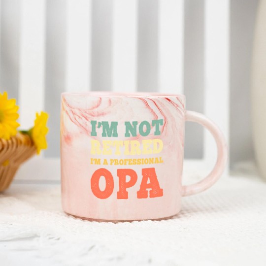 I'M Not Retired Professional Opa Retirement Marble Mugs