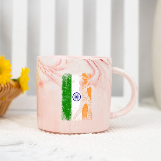 India Flag Indian Cricket Jersey Fan Player Coach Marble Mugs