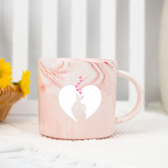 K-Pop Heart Korean Pop Music Fan K-Drama Cute Marble Mugs