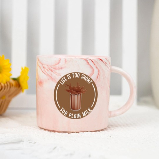 I Love Chocolate Milk Lover Funny Chocolate Milk Marble Mugs