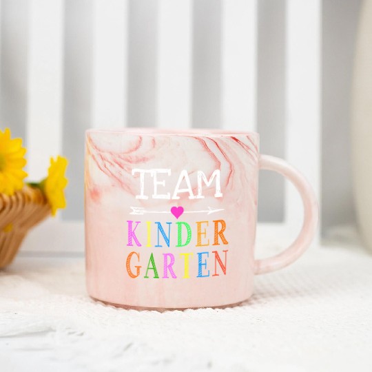 1st Day Of Kindergarten Team Back To School Marble Mugs