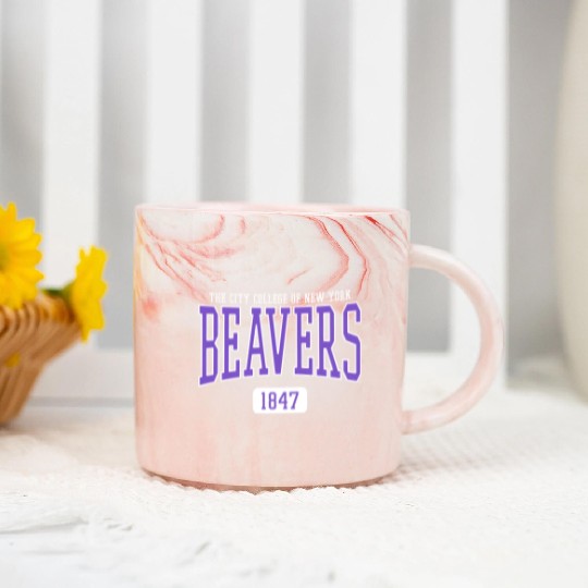 City Of New York Ccny Beavers Est Date Marble Mugs
