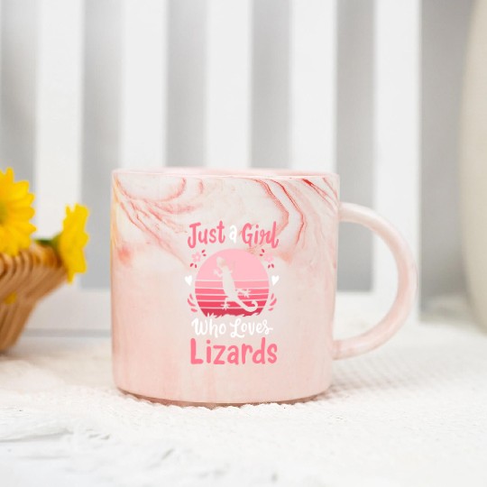 Lizard Reptile Lizard Lover Retro Marble Mugs