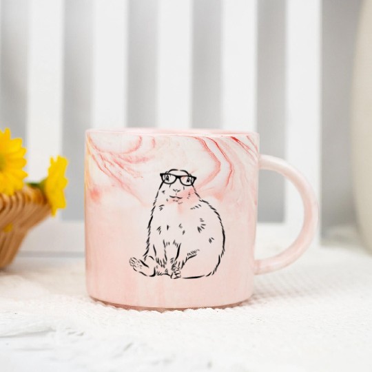 Groundhog Marble Mugs