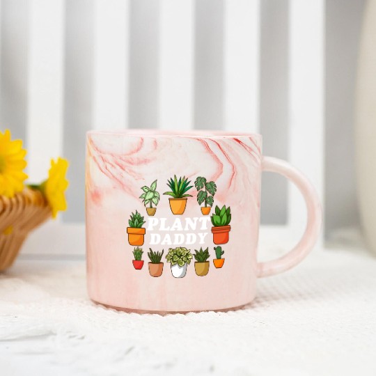 Plant Daddy Gardening Florist Plant Lover Men Marble Mugs