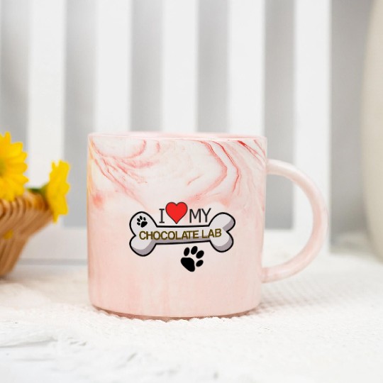 Chocolate Labrador - I Love My Chocolate Lab Marble Mugs
