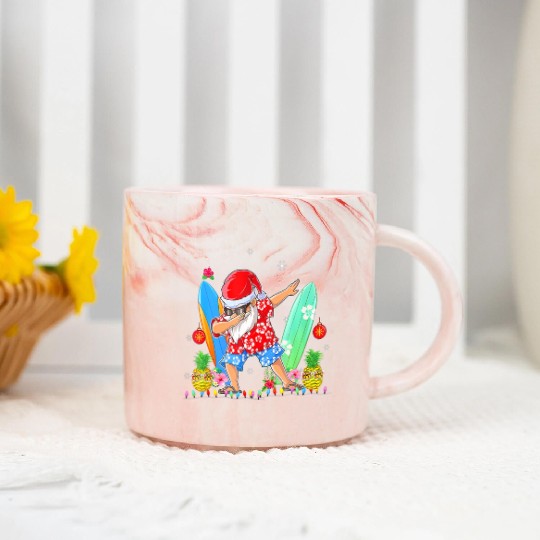 CHRISTMAS IN JULY Summer Xmas Decoration Marble Mugs