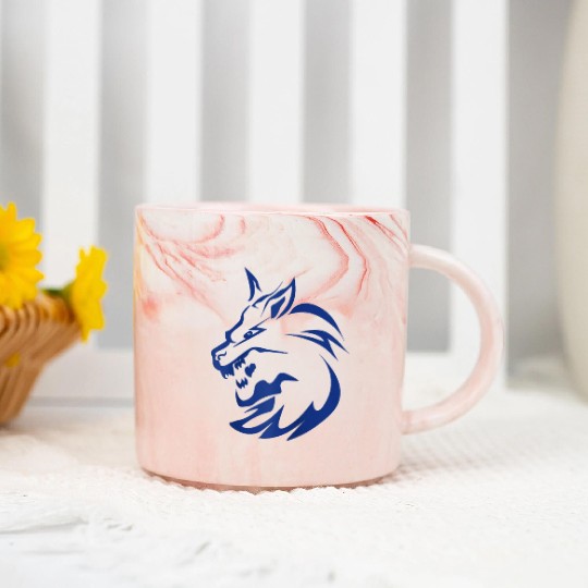 lightning lone wolf design raglan baseball Marble Mugs Tan