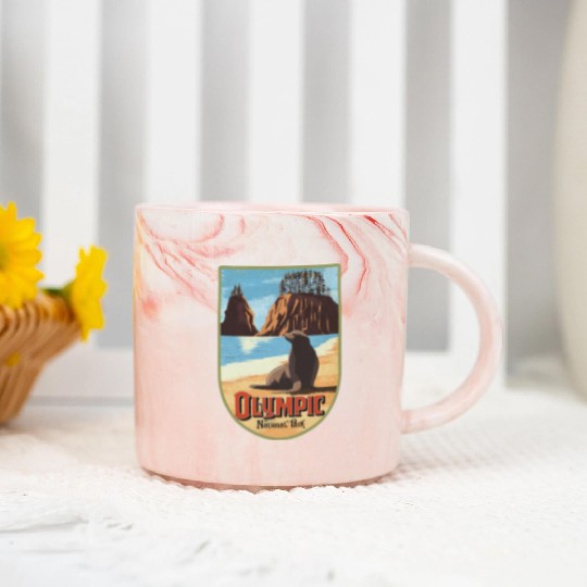 olympic national park Marble Mugs