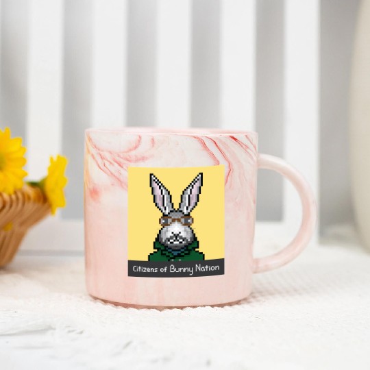 Citizens of Bunny Nation NFT #86 Artwork Marble Mugs
