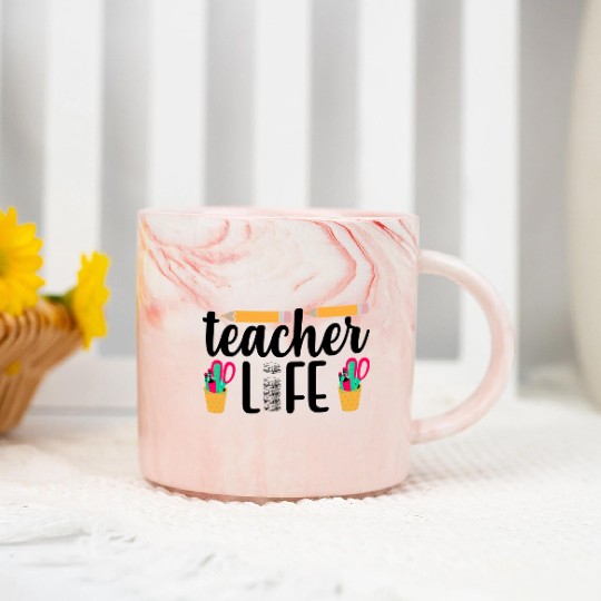 Teacher life - Gift for Teacher's lovers Marble Mugs