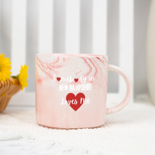 Somebody in New Hampshire Loves Me Marble Mugs