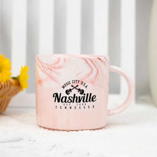 hville - Cory Music City Guitar Marble Mugs