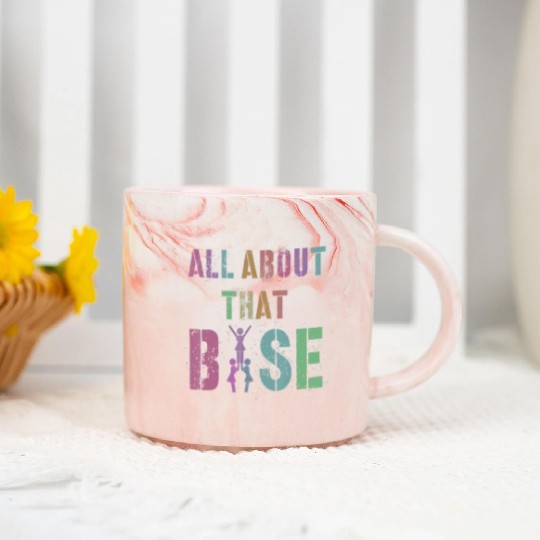 ALL ABOUT THAT BASE Cheerleading Team Cheer Marble Mugs