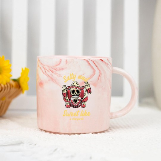 Sweet And Salty Like A Margarita Marble Mugs