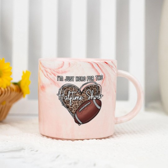 I'M Just Here For The Halftime Show Football Marble Mugs