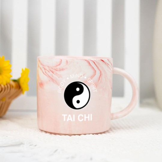 Tai Chi For Mind Body Wellness Yin Yang Marble Mugs