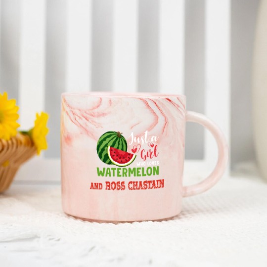 Just A Who Loves Watermelon And Ross Chastain Marble Mugs