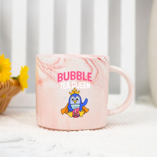 Bubble Tea Queen Boba Tea Drinker Korean Drink Marble Mugs