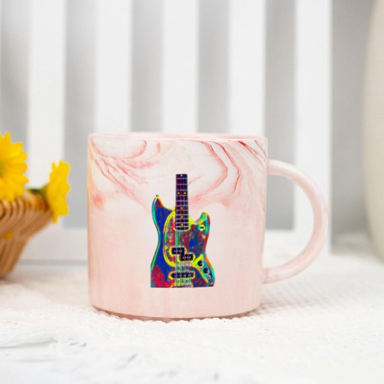 Bass Guitar Musician Player Marble Mugs