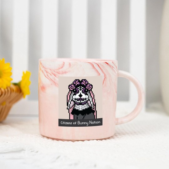Citizens of Bunny Nation NFT #61 Artwork Marble Mugs