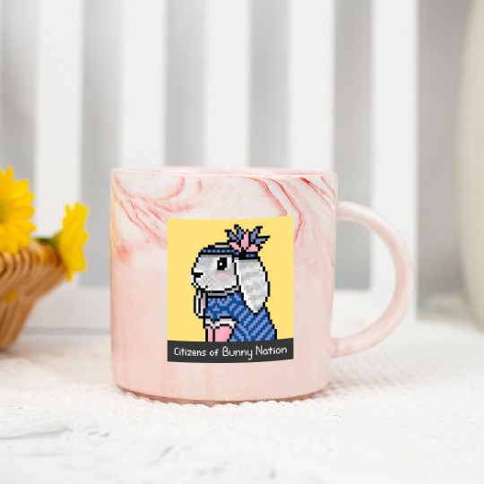 Citizens of Bunny Nation NFT #64 Artwork Marble Mugs