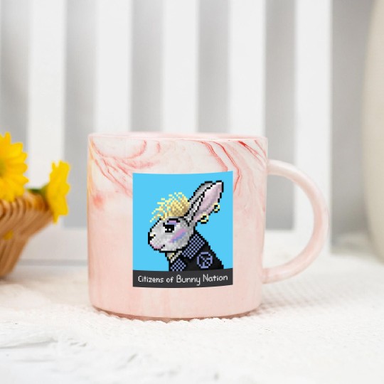 Citizens of Bunny Nation NFT #38 Artwork Marble Mugs