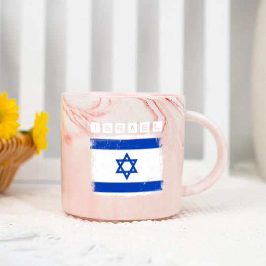 Israel Flag Star Of David Israel Marble Mugs