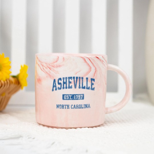 Asheville North Carolina Athletic Sports Marble Mugs