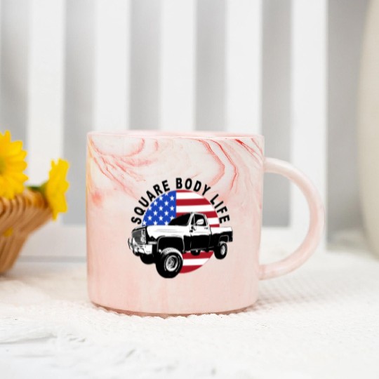 Squarebody Truck 4X4 Square Body Marble Mugs