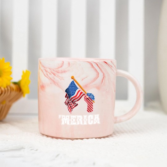 Patriotism Merica Pride US Patriots USA Fan Marble Mugs